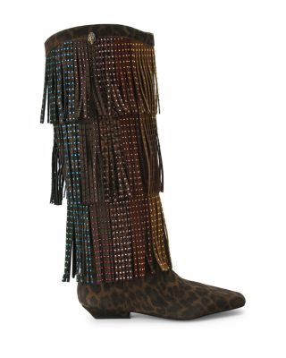 Women's Western Fringe Pull On Boots