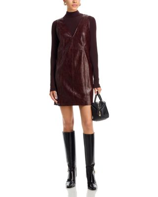 Valor of Venus Faux Leather Mini Dress