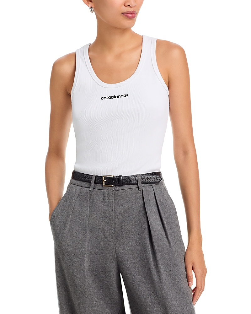 Casablanca Ribbed Tank Top