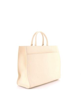  Medium Logo Convertible Tote Embroidered Leather