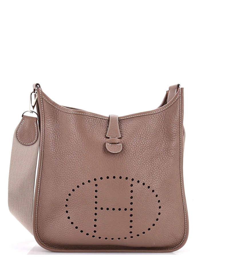 Pre-owned Pre-owned Hermes Hermes Pm Evelyne Bag Gen Ii Clemence In Gray
