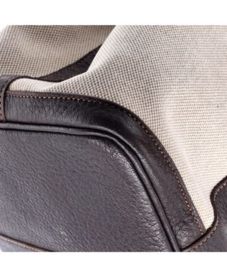  36 Garden Party Tote Toile and Leather