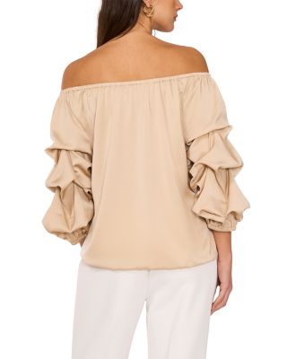 Off The Shoulder Bubble Sleeve Top