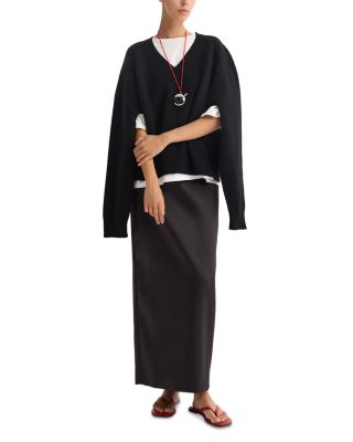 Wool Cashmere Sleeve Wrap Sweater