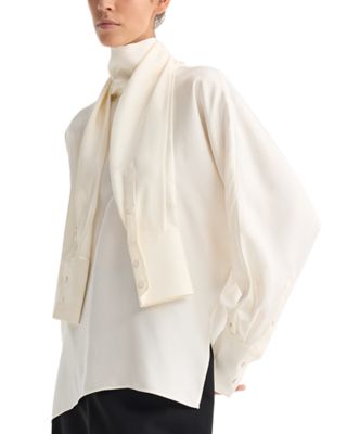 Foulard Silk Top with Scarf