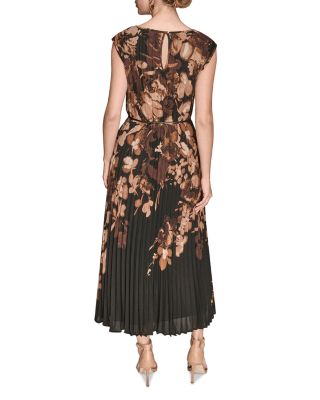 Chiffon Pleated Midi Dress