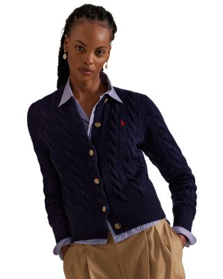 Cable Knit Wool Cashmere Cardigan