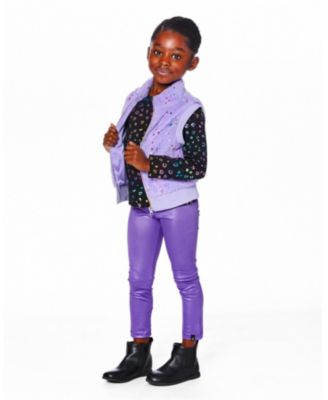 Girls' Faux Fur Zipped Vest - Little Kid