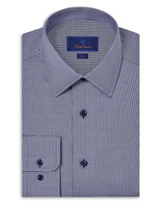 Trim Fit Printed Stretch Twill Dress Shirt