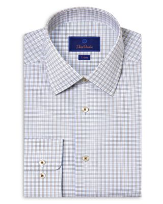 Trim Fit Printed Twill Dress Shirt