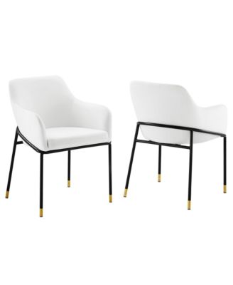 Jovi Performance Velvet Dining Armchair, Set of 2