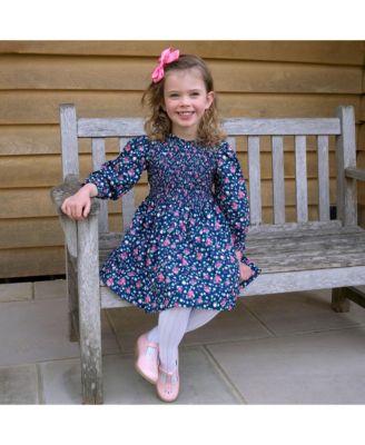  Girls' Ditsy Floral Ruched Dress - Little Kid, Big Kid