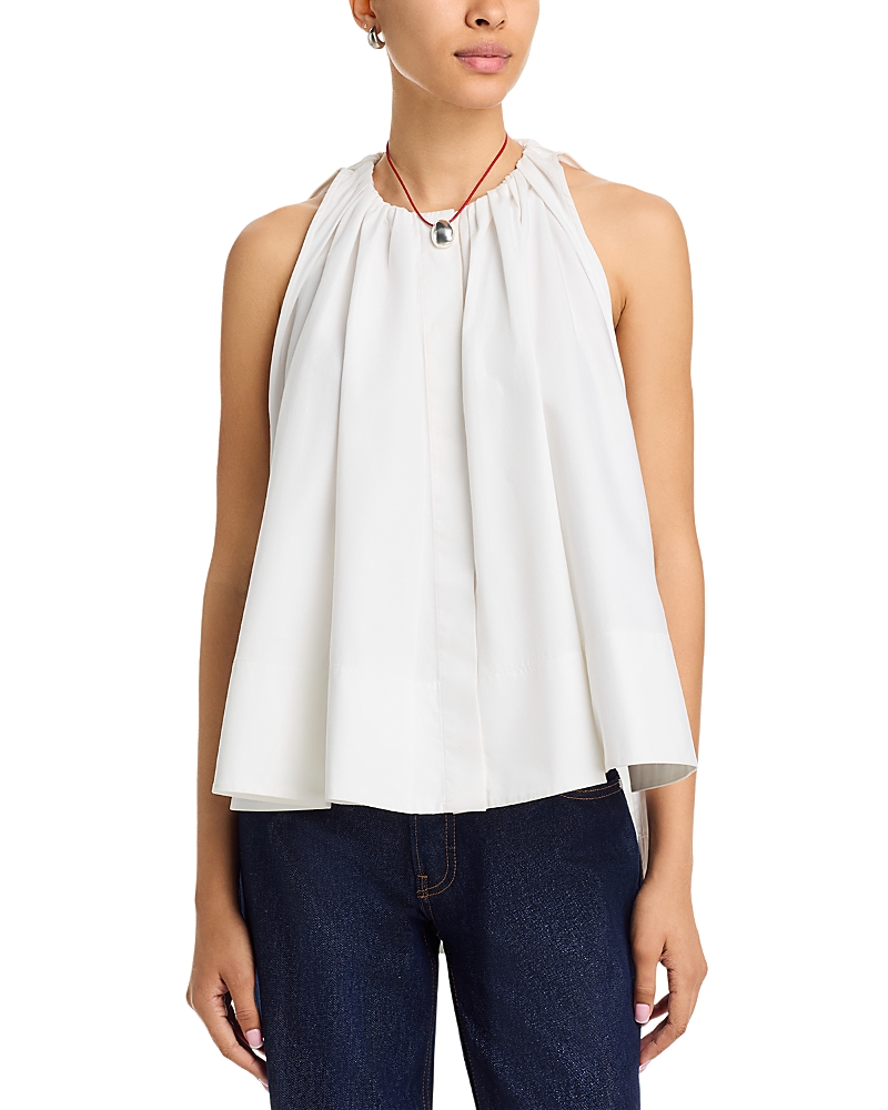 Co White Poplin Shirt In Blue