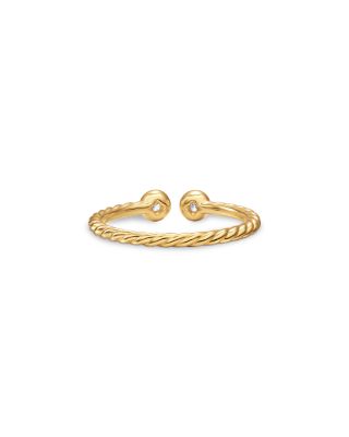 Petite Modern Renaissance&reg; Open Round Ring in 18K Yellow Gold with Diamonds, 3.9mm