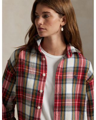 Relaxed Fit Plaid Cotton Twill Shirt
