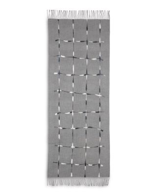 Punch Needle Windowpane Scarf - Exclusive 