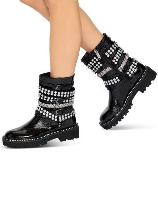 Women's Strappy Studded Boots