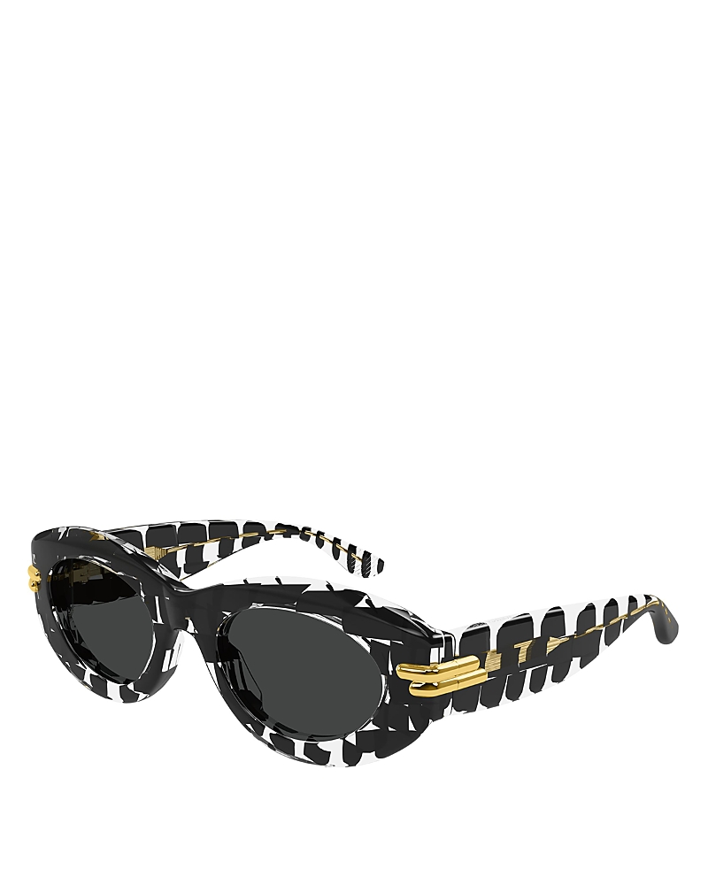 Bottega Veneta Oval Sunglasses, 51mm