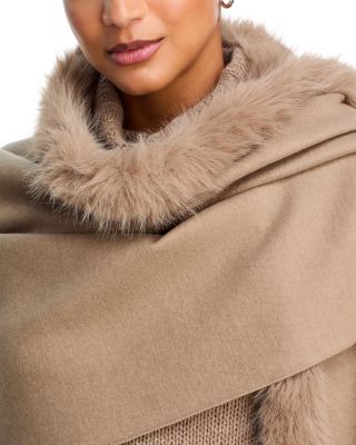 Faux Fur Trim Wrap