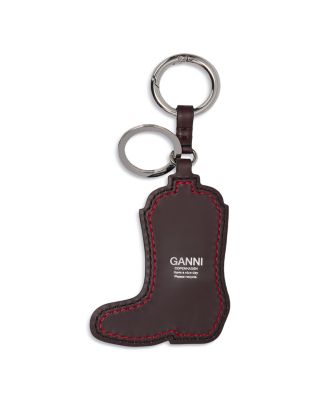 Leather Western Boot Keyring
