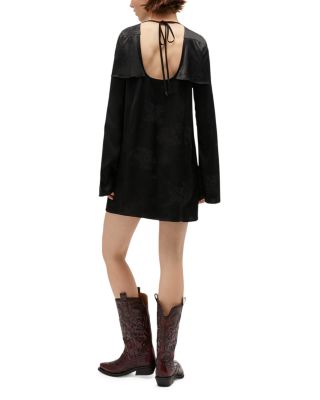 Fluid Satin Jacquard Mini Dress