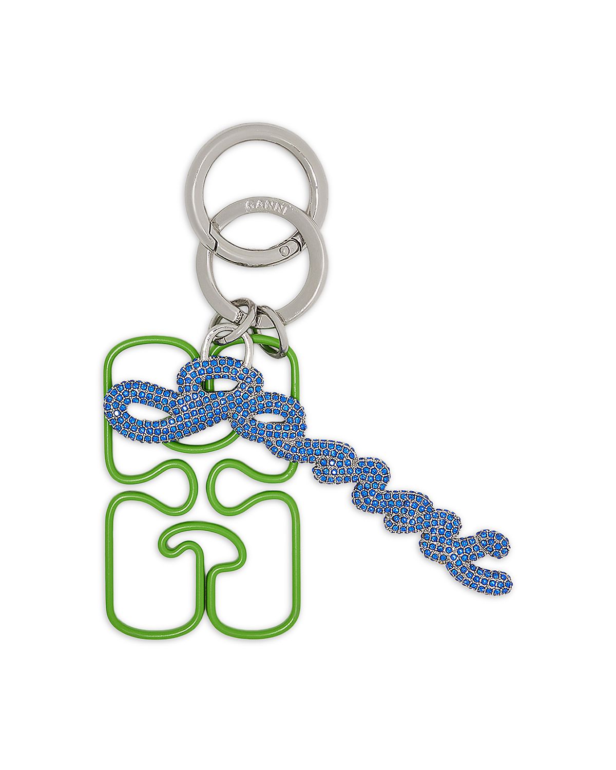 Ganni Strass Signature Keyring