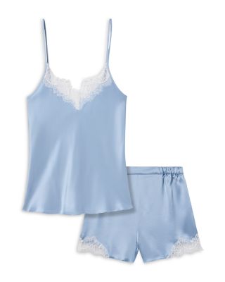 Mulberry Silk Lace Cami Short Pajama Set