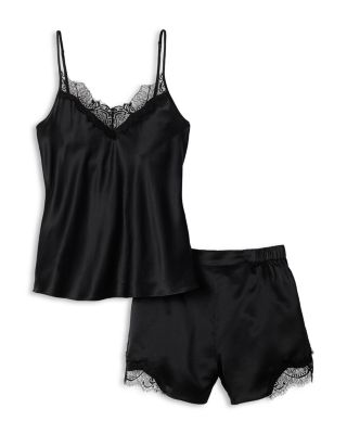 Mulberry Silk Lace Cami Short Pajama Set