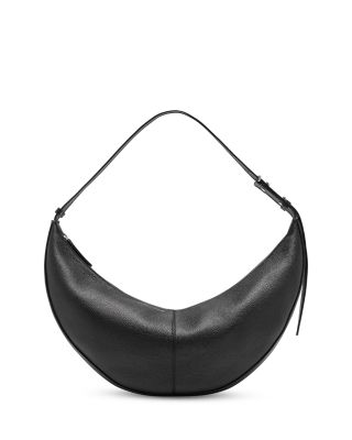Pebbled Leather Hobo Slide Bag