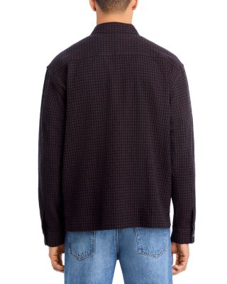 Cotton & Wool Checkered Button Down Shirt 