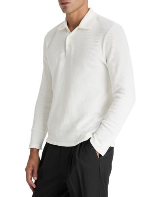 Variegated Texture Long Sleeve Polo
