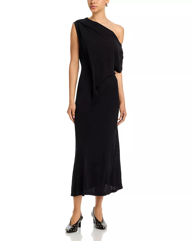 Co Draped Off Shoulder Dress