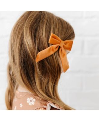 Girls' Spice Velvet Coquette Bow Clip 