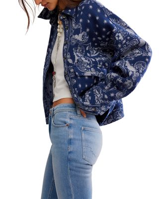 Bandana Jacquard Shirt Jacket