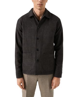 Check Wool Cashmere Chore Jacket