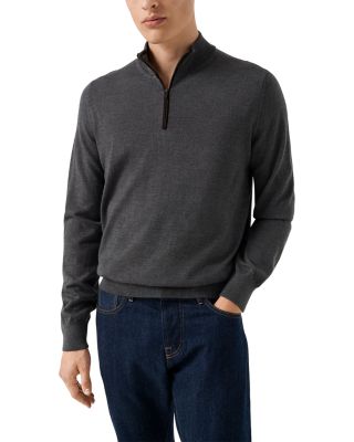 Merino Quarter Zip Knit Sweater