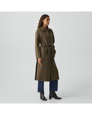 Wool &amp; Cashmere Plaid Classic Collar Coat
