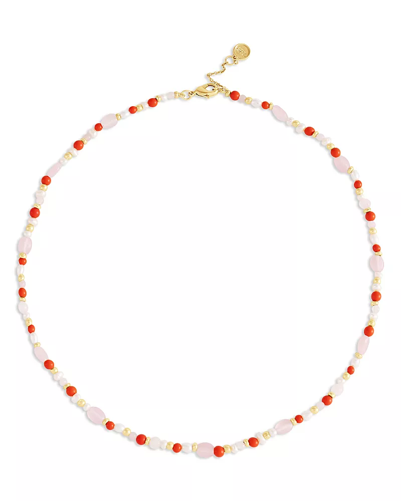 Anabel Aram Milos Beaded Collar Necklace, 16.5