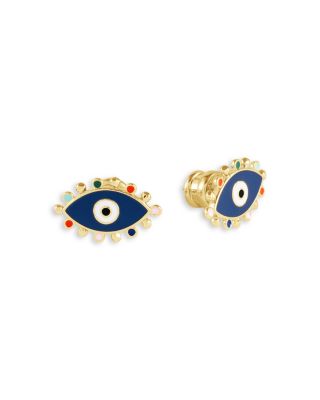 Milos Evil Eye Stud Earrings