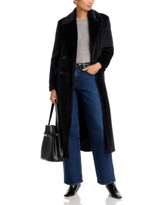 Textured Faux Fur Coat