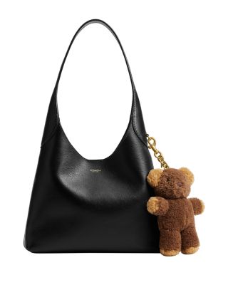Teddy Bear Bag Charm in Shearling