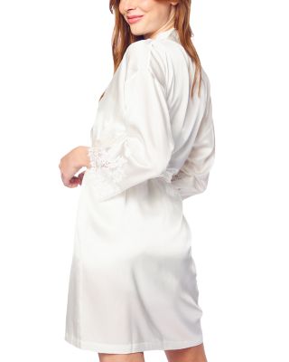 White Silk Lace Robe