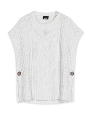 Cable Knit Open Side Poncho