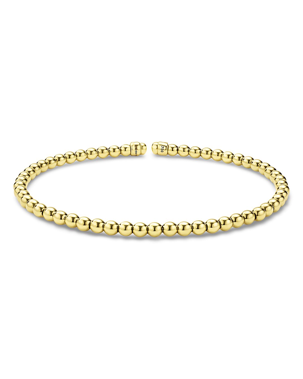 Lagos 18K Yellow Gold Caviar Gold Bead Flex Bangle Bracelet