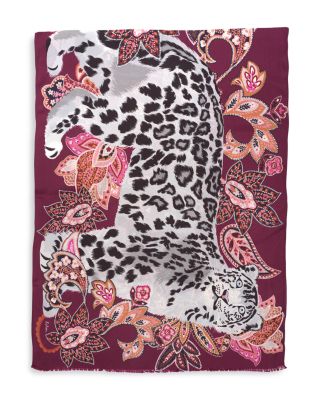 Snow Leopard Silk Wrap