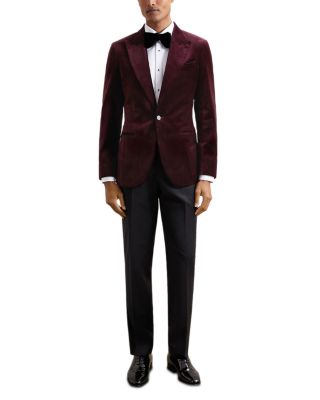 Apsara Velvet Regular Fit Peak Lapel Blazer