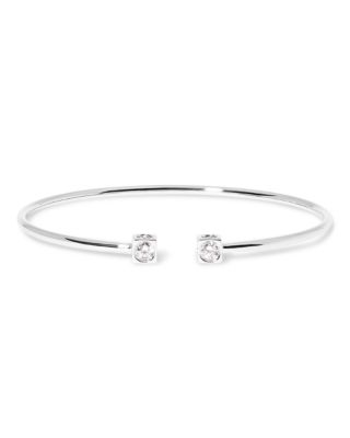 18K White Gold Le Cube Diamant Diamond Cube Wire Cuff Bracelet