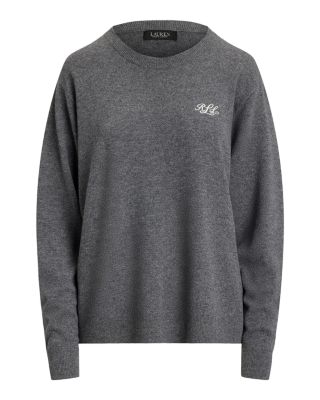 Embroidered Cashmere Crewneck Sweater