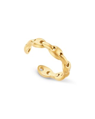 14K Yellow Gold Heavy Metal Mariner Link Single Ear Cuff