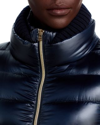 Iconico Claudia Knit Nylon Ultralight Fitted Down Coat